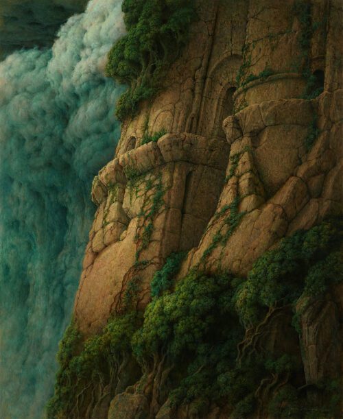 Jacek Szynkarczuk - Szlak pośród chmur | olej na płycie | 100x80 cm | 2025 r.