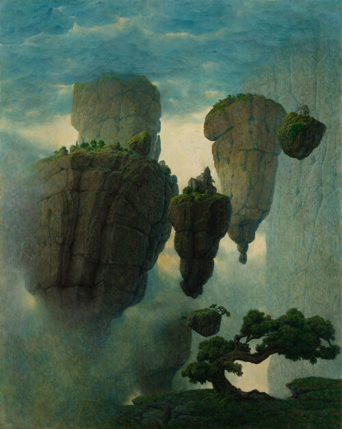 Jacek Szynkarczuk - Ostatni archipelag przed wschodem | olej na płycie | 100x80 cm | 2026 r.